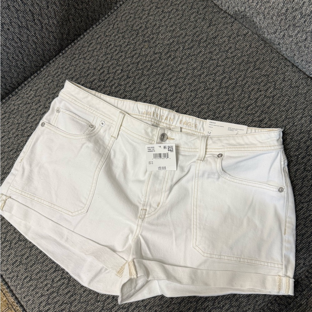American eagle white dreamy drape low rise shortie size 12 NWT